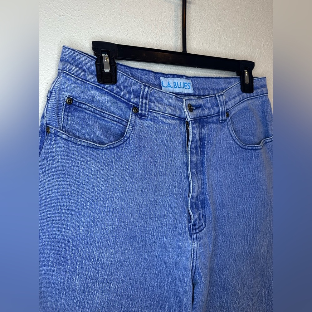90s LA Blues High Waisted Stone Wash Mom Jeans Women’s Size 16 Tapered Leg - Picture 3 of 10